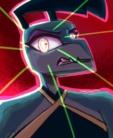 splattered BG, light effect, bright rimlight, hatched texture, experimental comp. Example total: 21 USD